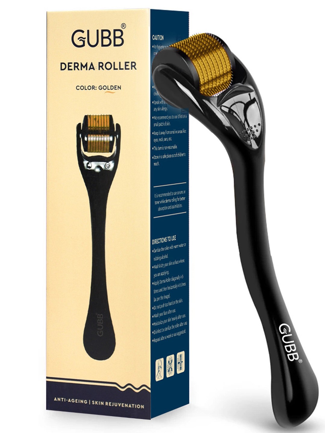 

GUBB Women Golden Derma Roller 0.5 mm, Gold