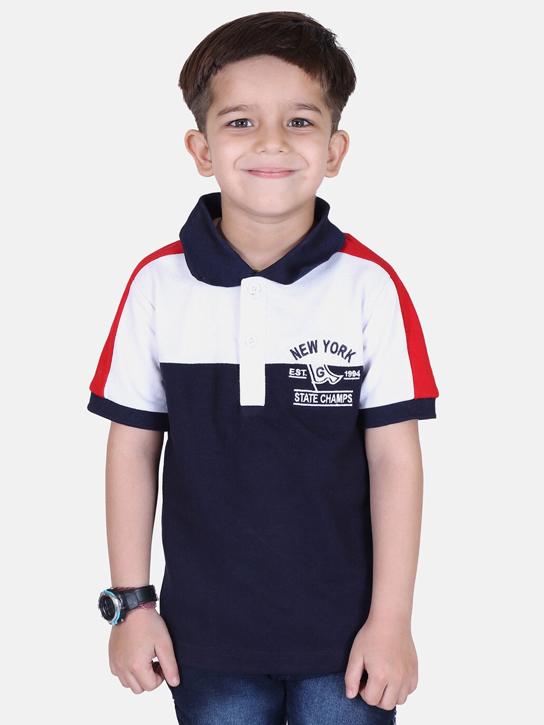 

KEPA Boys Blue Polo Collar T-shirt