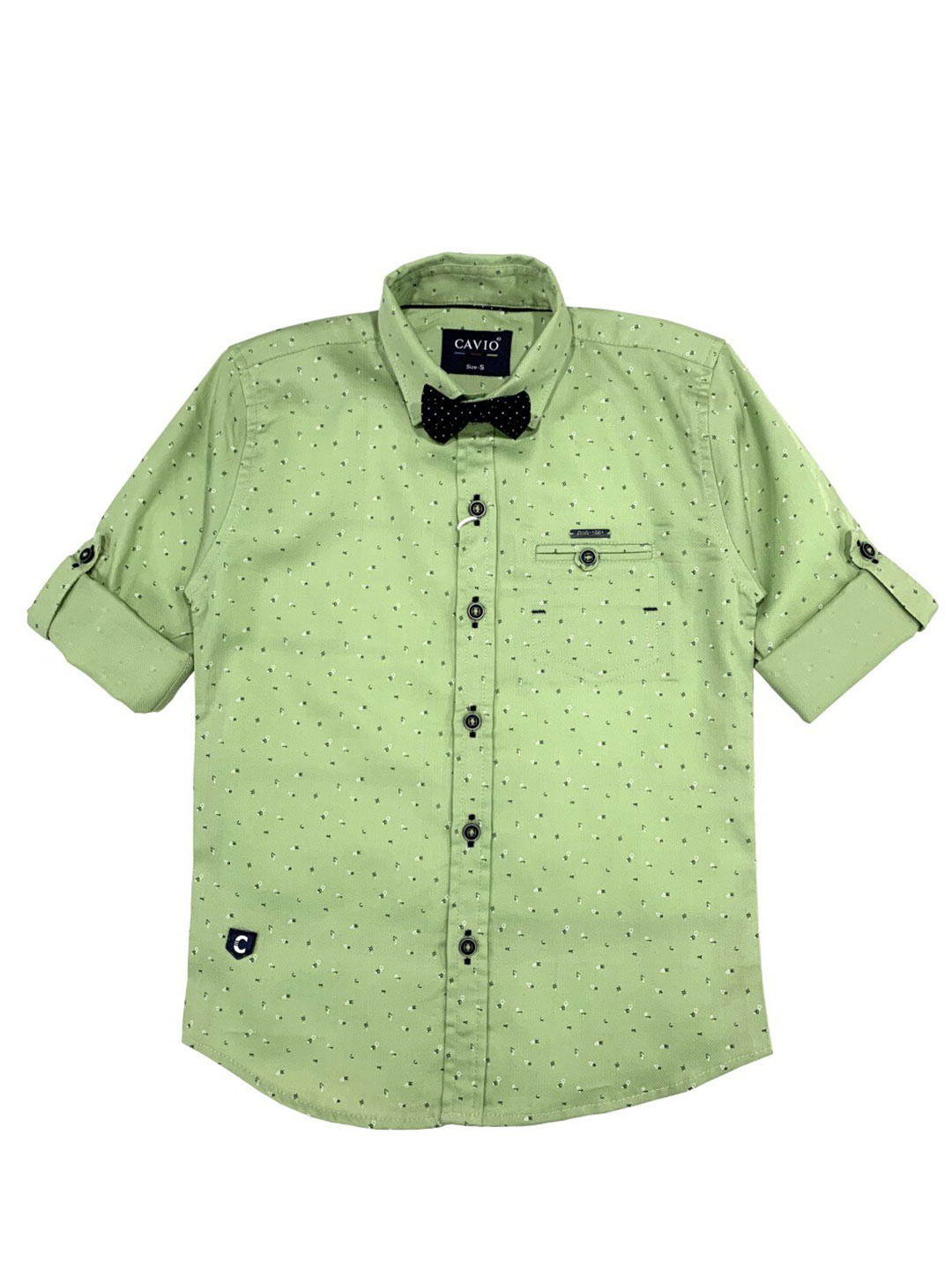

CAVIO Boys Green Premium Printed Casual Shirt