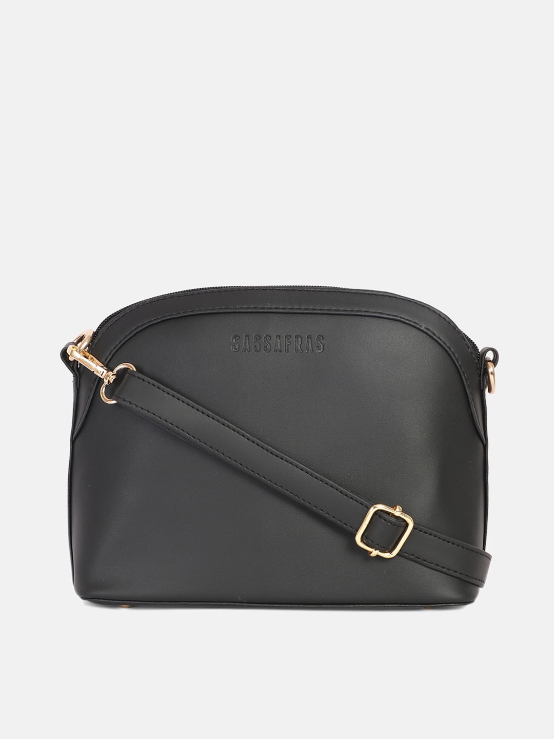 

SASSAFRAS Black PU Structured Sling Bag