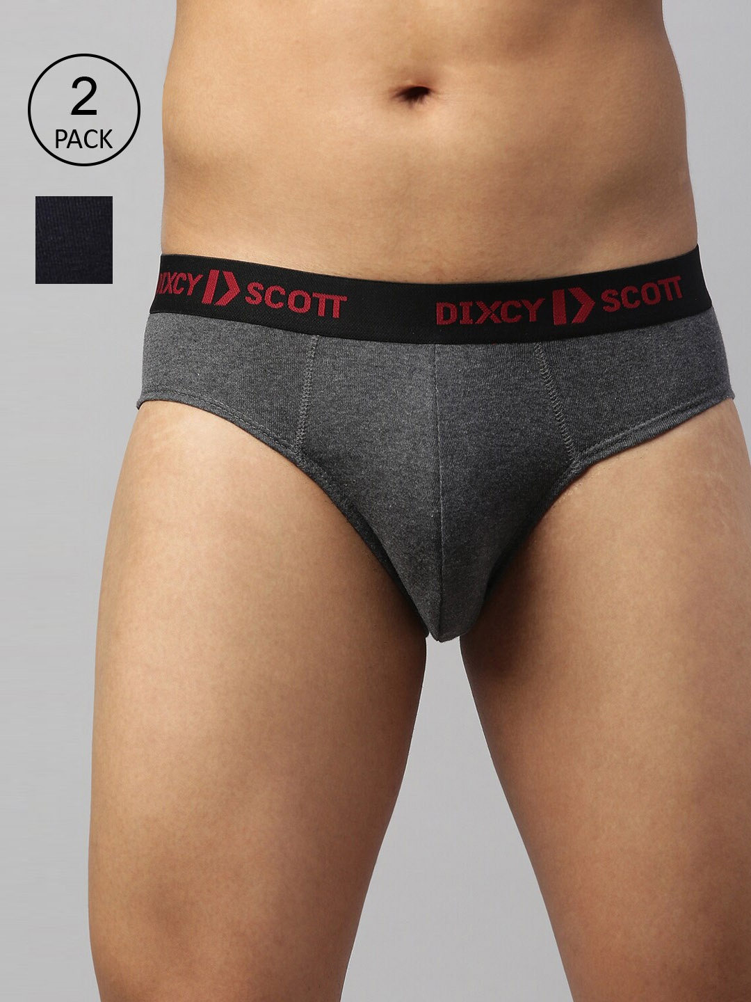 

DIXCY SCOTT MAXIMUS Men Pack Of 2 Anti-Microbial Finish Pure Cotton Brief, Black