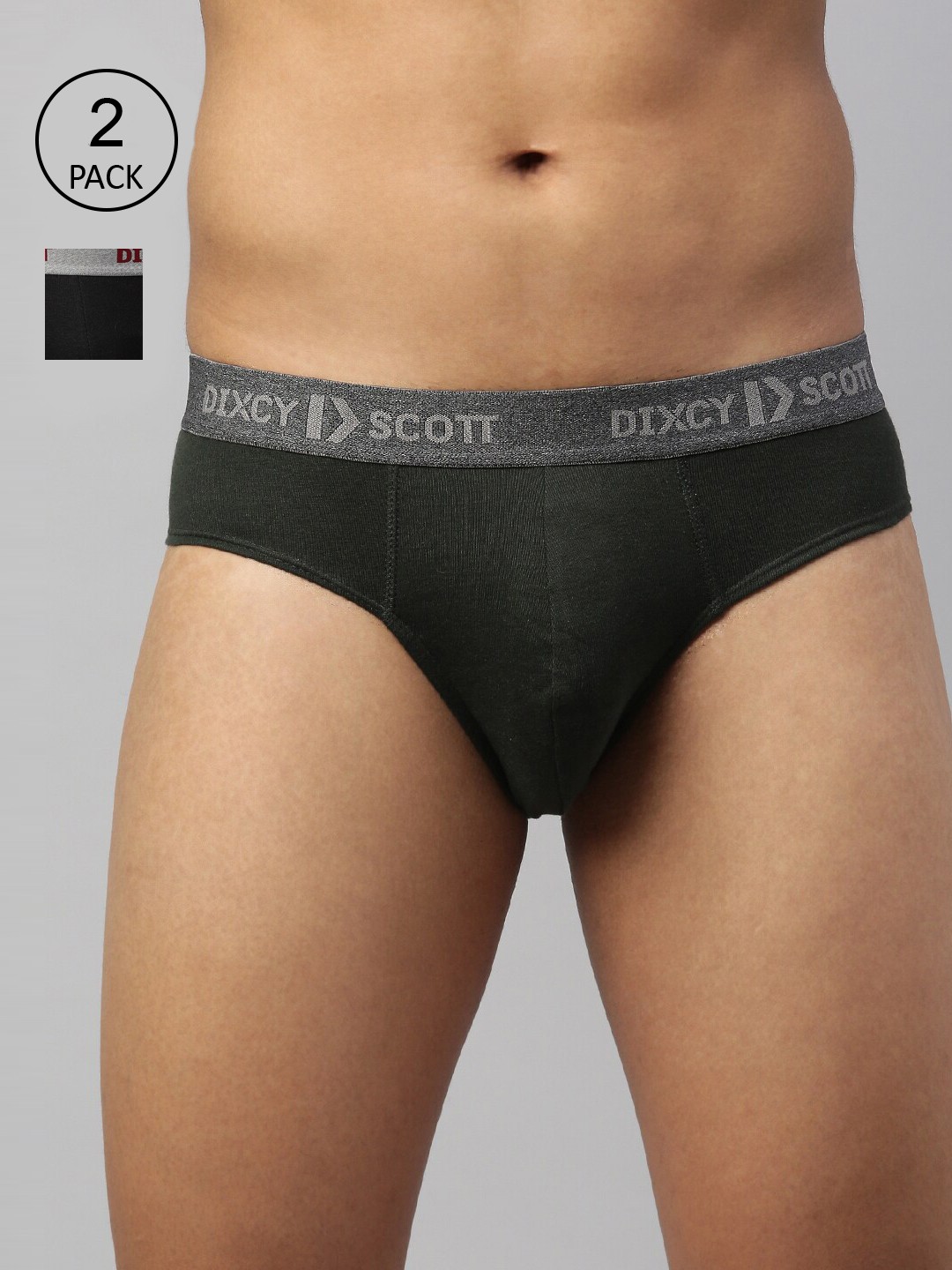 

DIXCY SCOTT MAXIMUS Men Pack Of 2 Anti-Microbial Finish Pure Cotton Brief, Multi