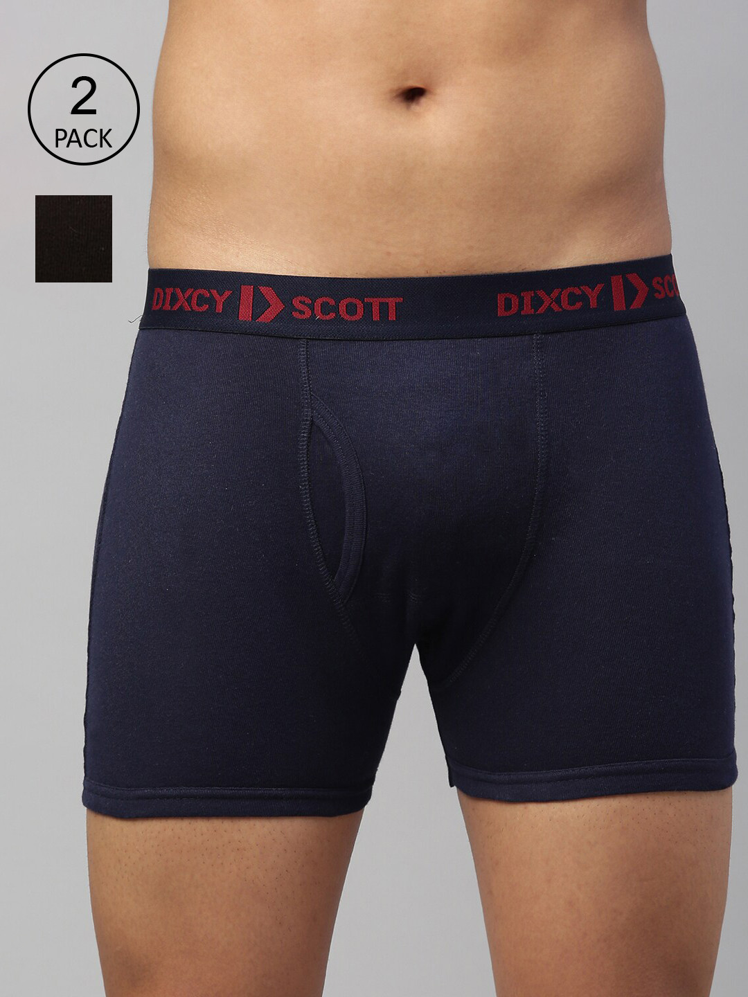 

DIXCY SCOTT MAXIMUS Men Pack of 2 Solid Cotton Trunks MAXT-003-KINETIC TRUNK-P2, Blue