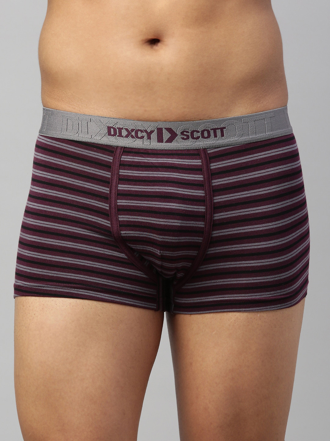 

DIXCY SCOTT MAXIMUS Men Maroon & Black Striped Trunk MAXT-006-FLUX TRUNK-P1