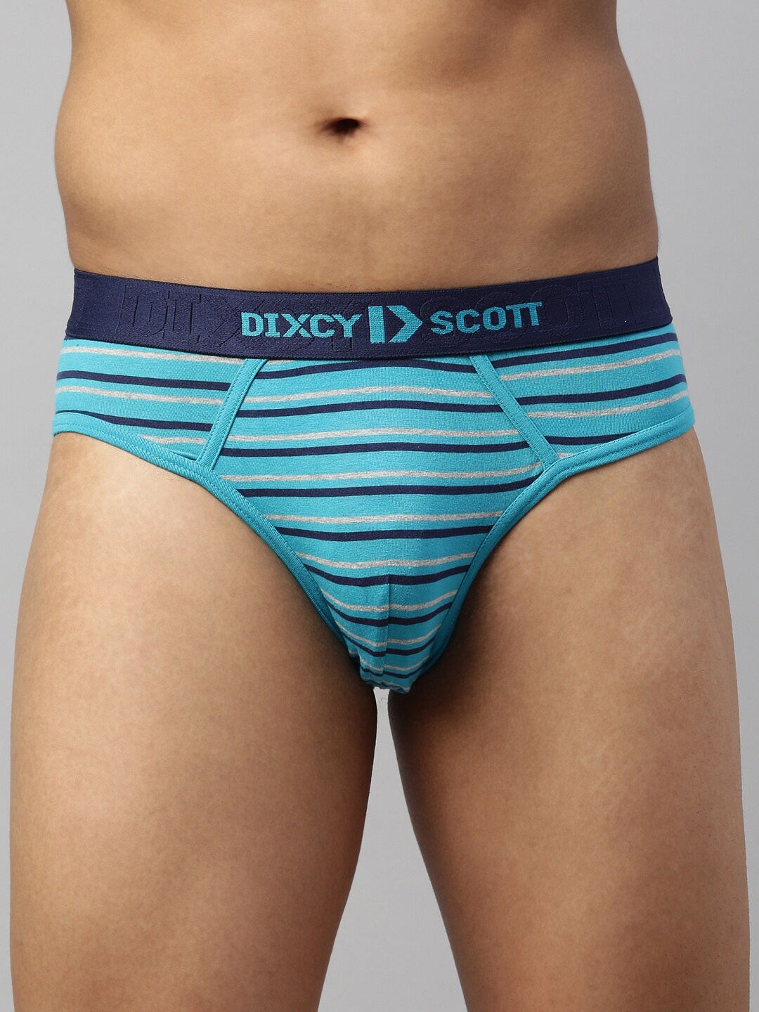 

DIXCY SCOTT MAXIMUS Men Blue & Navy Striped Basic Briefs MAXB-006-FLUX BRIEF-P1