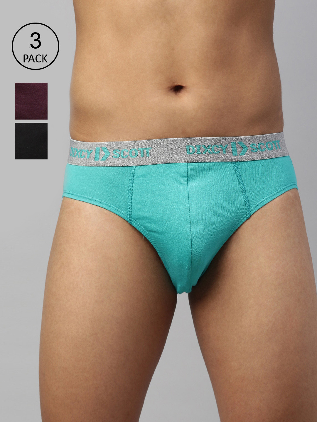 

DIXCY SCOTT MAXIMUS Men Pack Of 3 Pure Cotton Anti-Microbial Finish Brief MAXB-002-RAPID, Multi