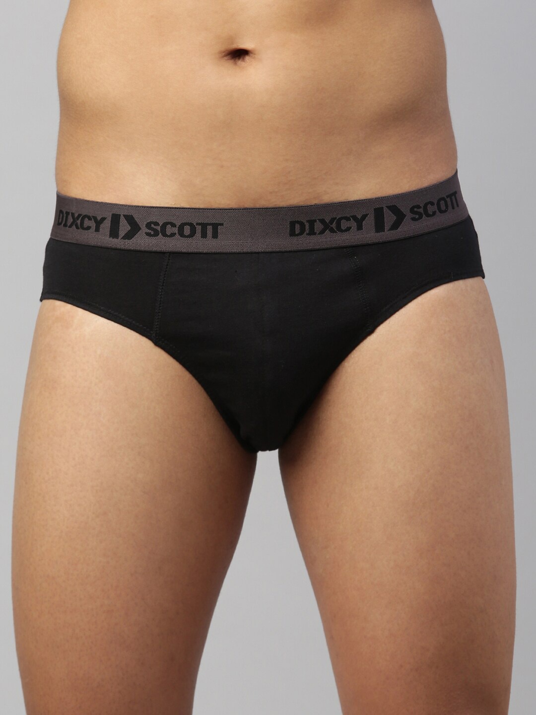 

DIXCY SCOTT MAXIMUS Men Pure Cotton Outer Elastic Waistband Anti-Microbial Finish Brief, Black