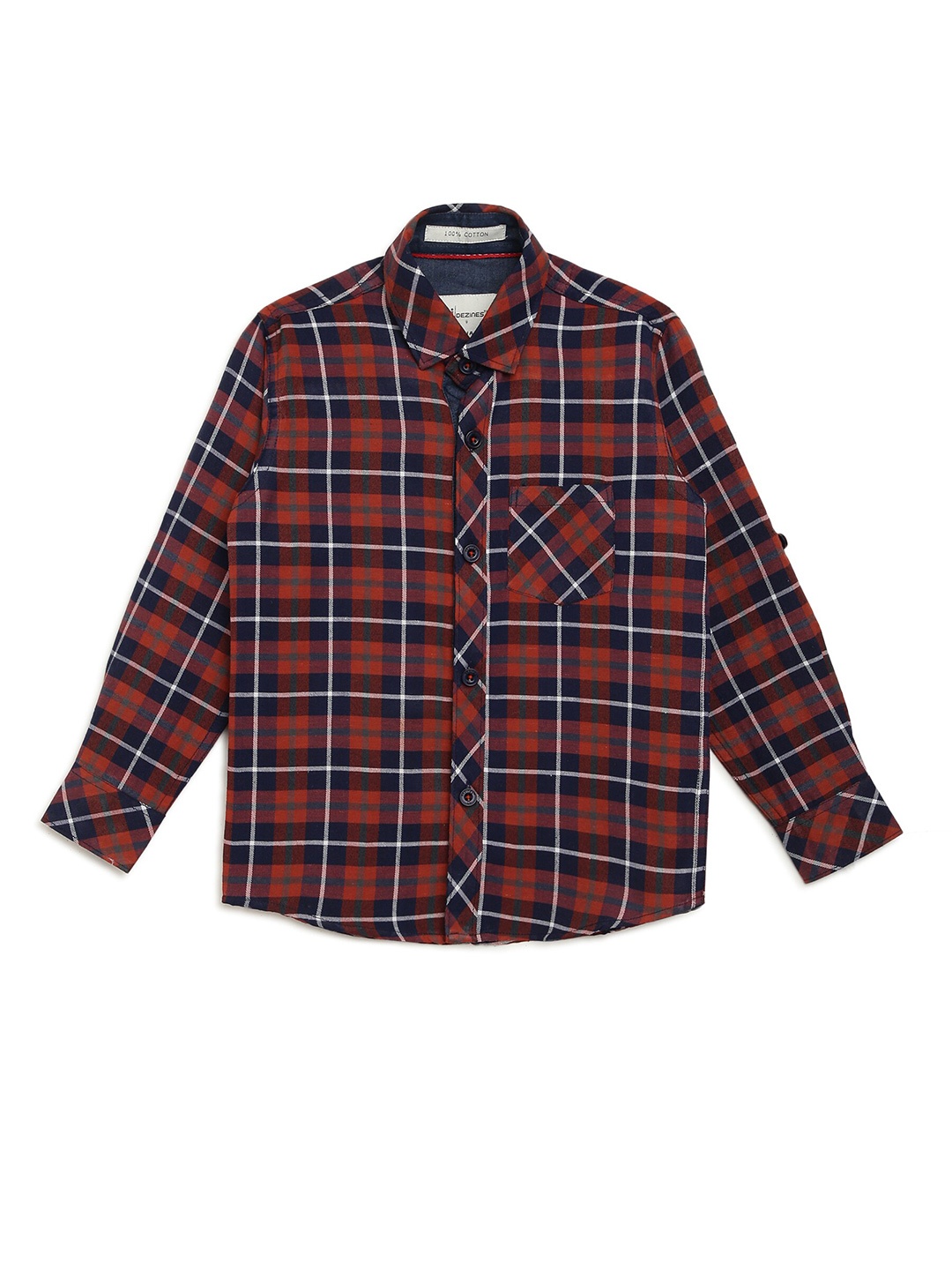 

Aj DEZInES Boys Red Comfort Tartan Checks Checked Casual Shirt