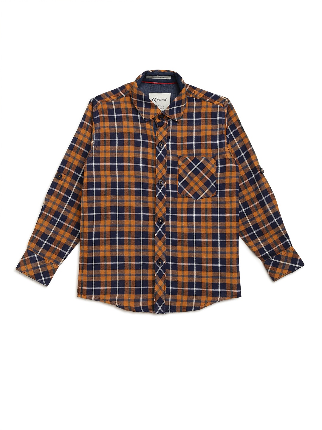 

Aj DEZInES Boys Yellow Comfort Tartan Checks Checked Casual Shirt