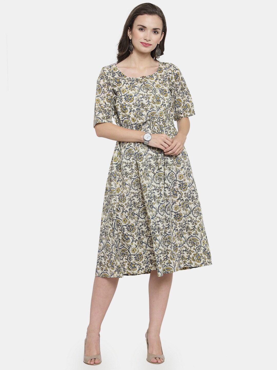 

Enchanted Drapes Multicoloured Floral Dress, Multi