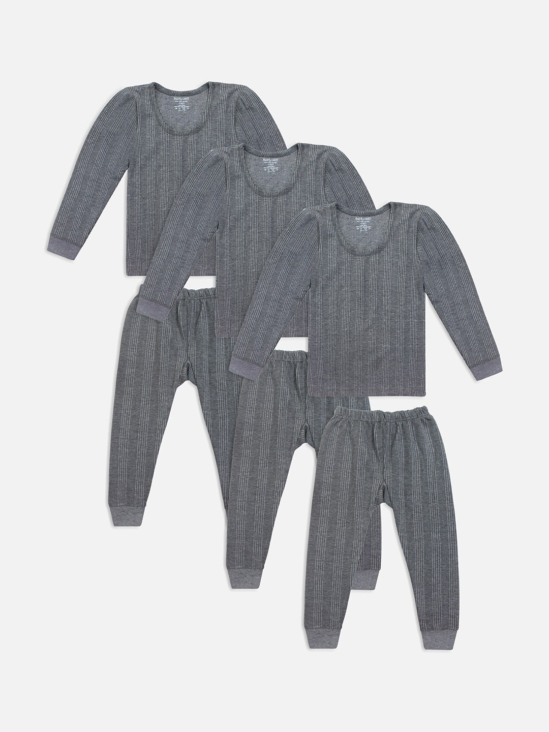 

Miss & Chief Unisex Kids Grey Set of 3 Thermal Set