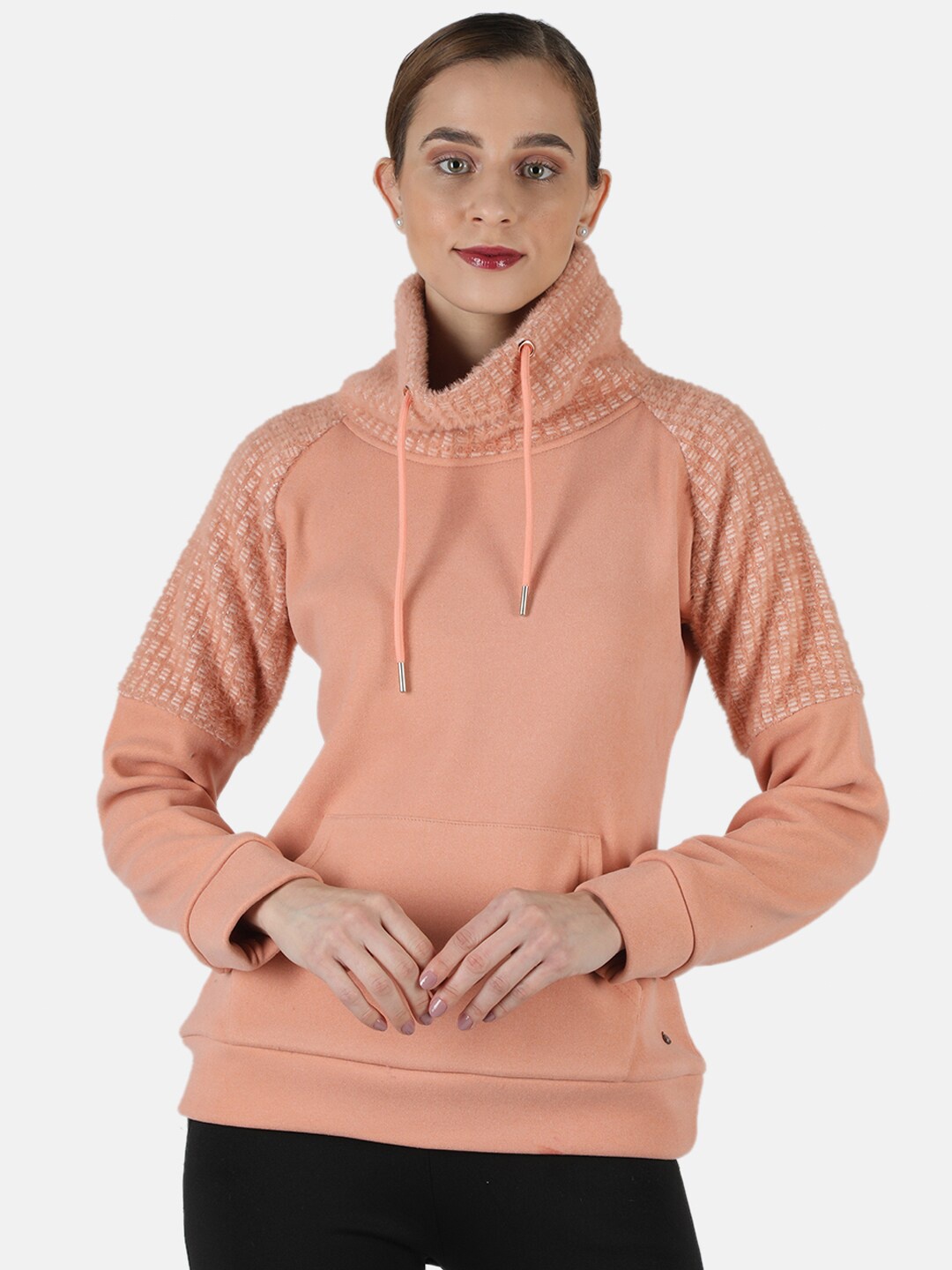 

Monte Carlo Women Beige Solid Sweatshirt