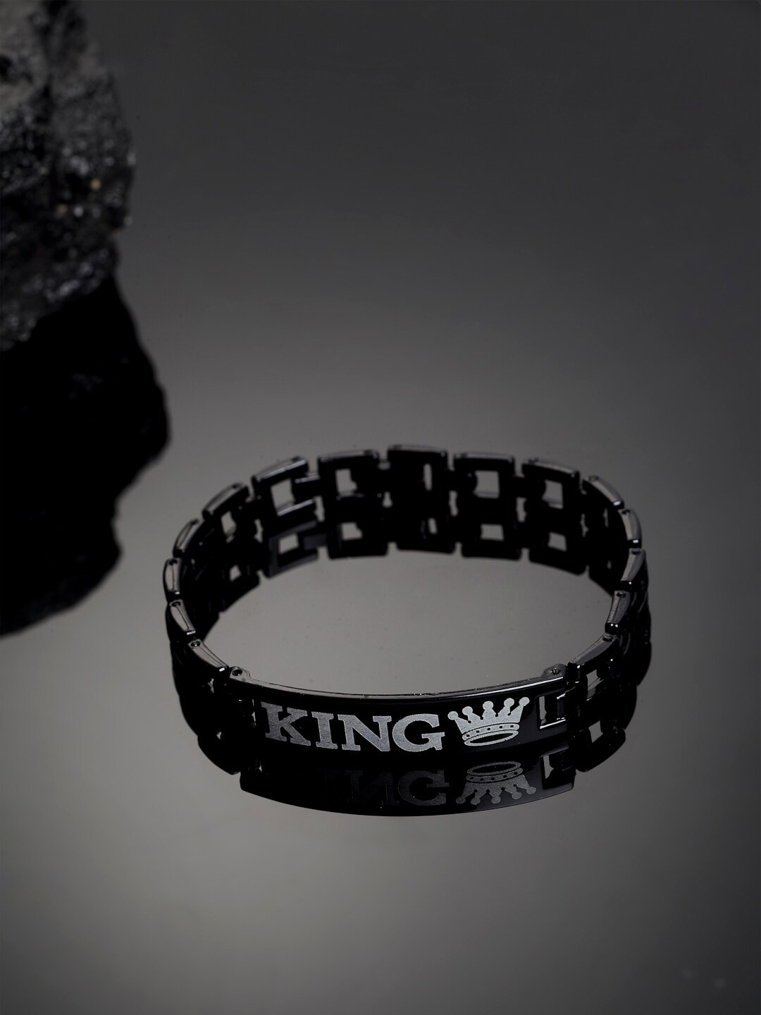 

PANASH Men Black & White Link Bracelet