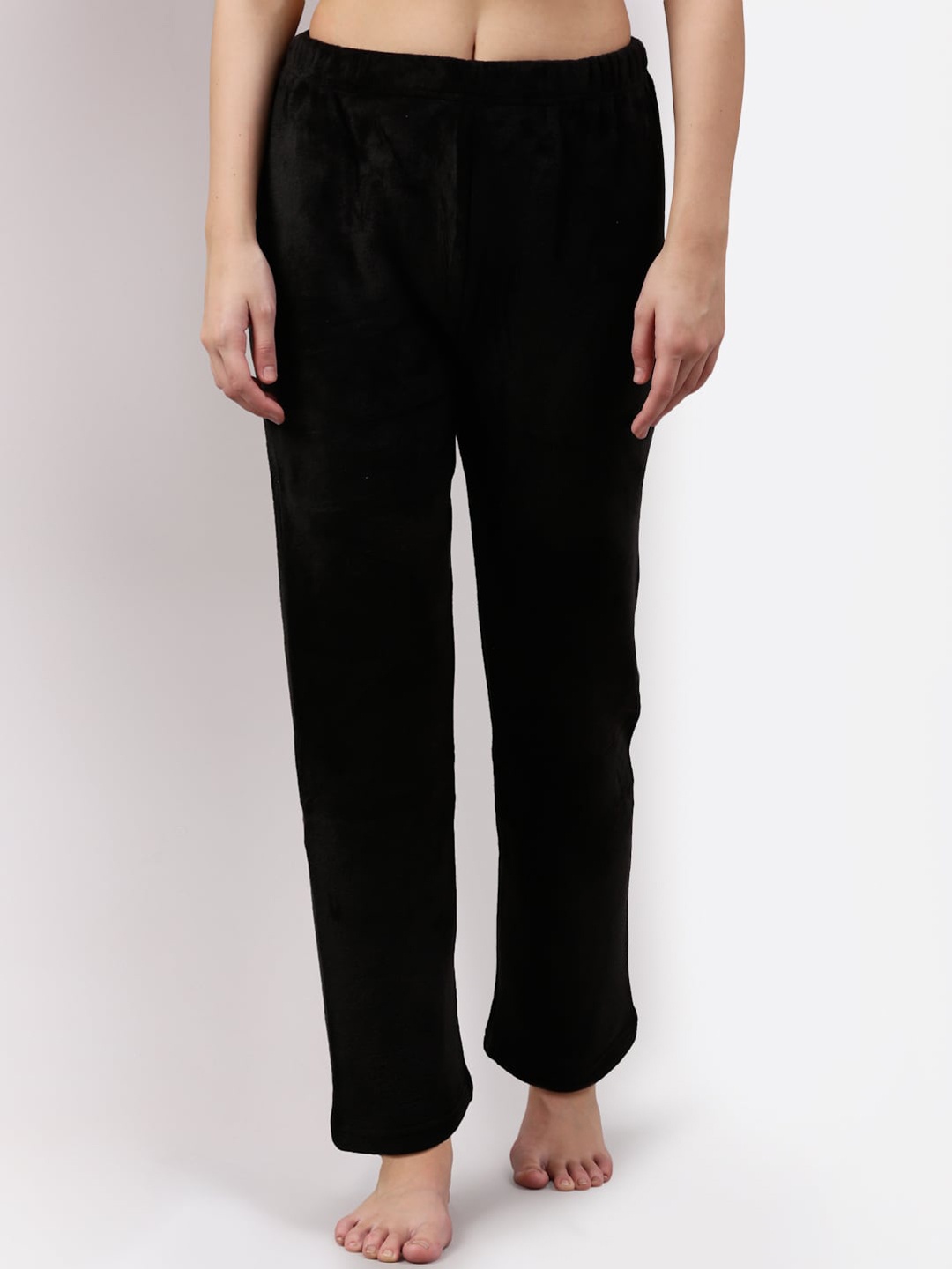 

NEUDIS Women Black Solid Lounge Pants