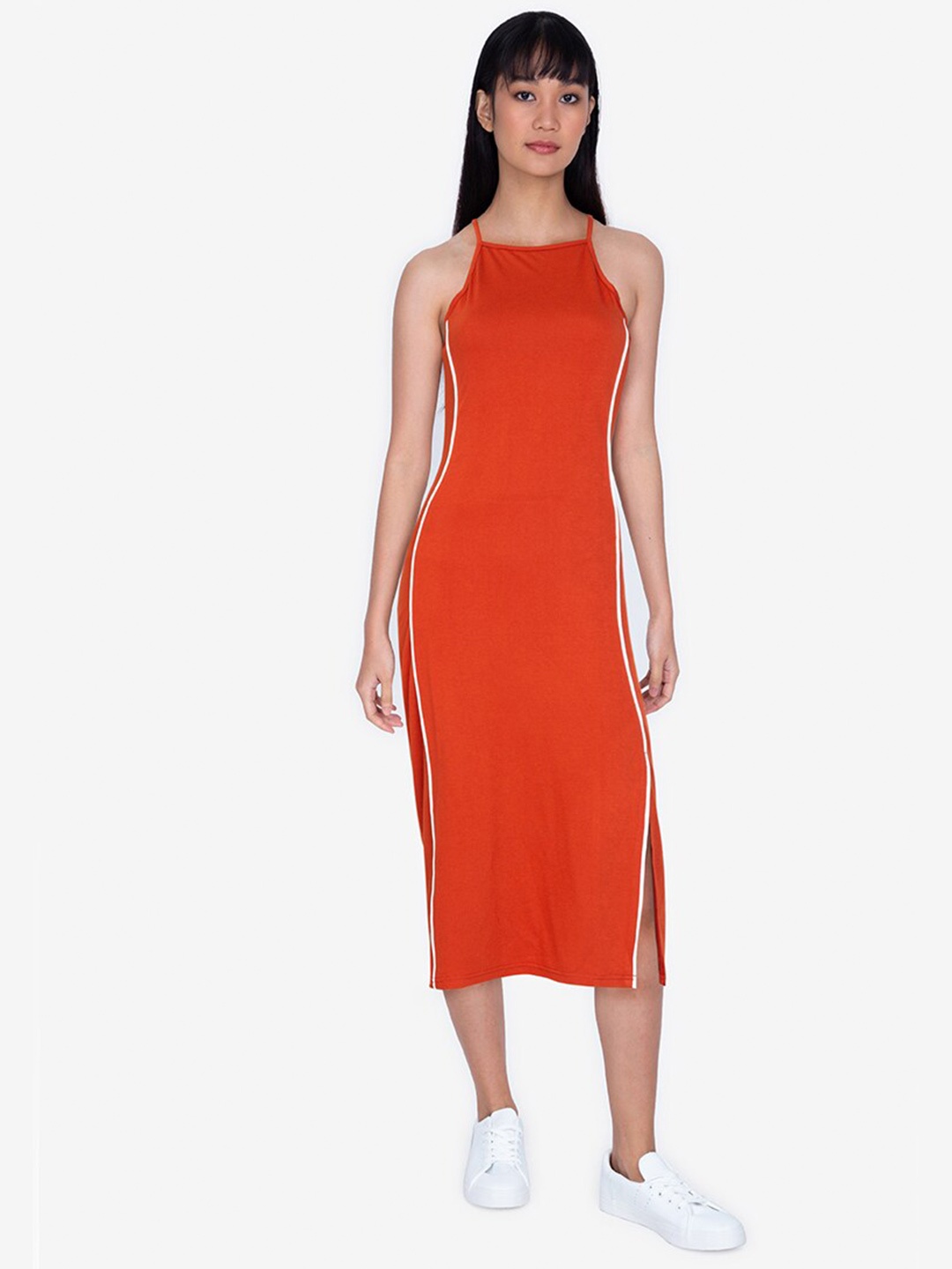 

ZALORA BASICS Orange Sheath Midi Dress