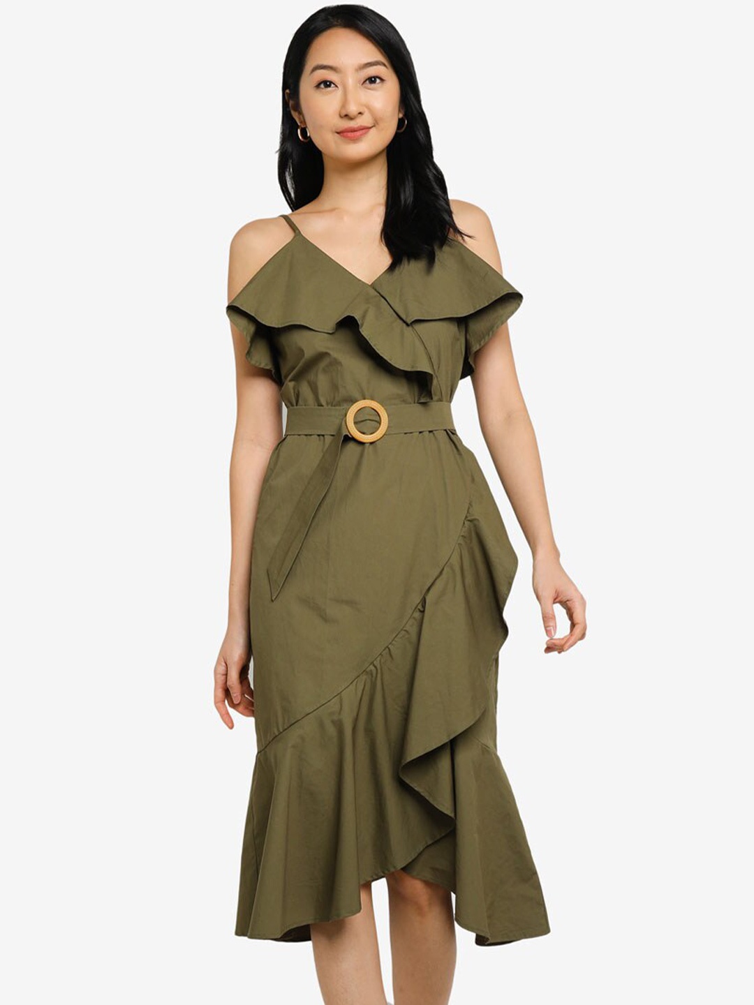 

ZALORA BASICS Green Midi Dress