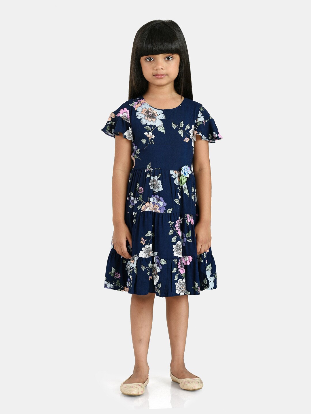 

Peppermint Navy Blue Floral Dress