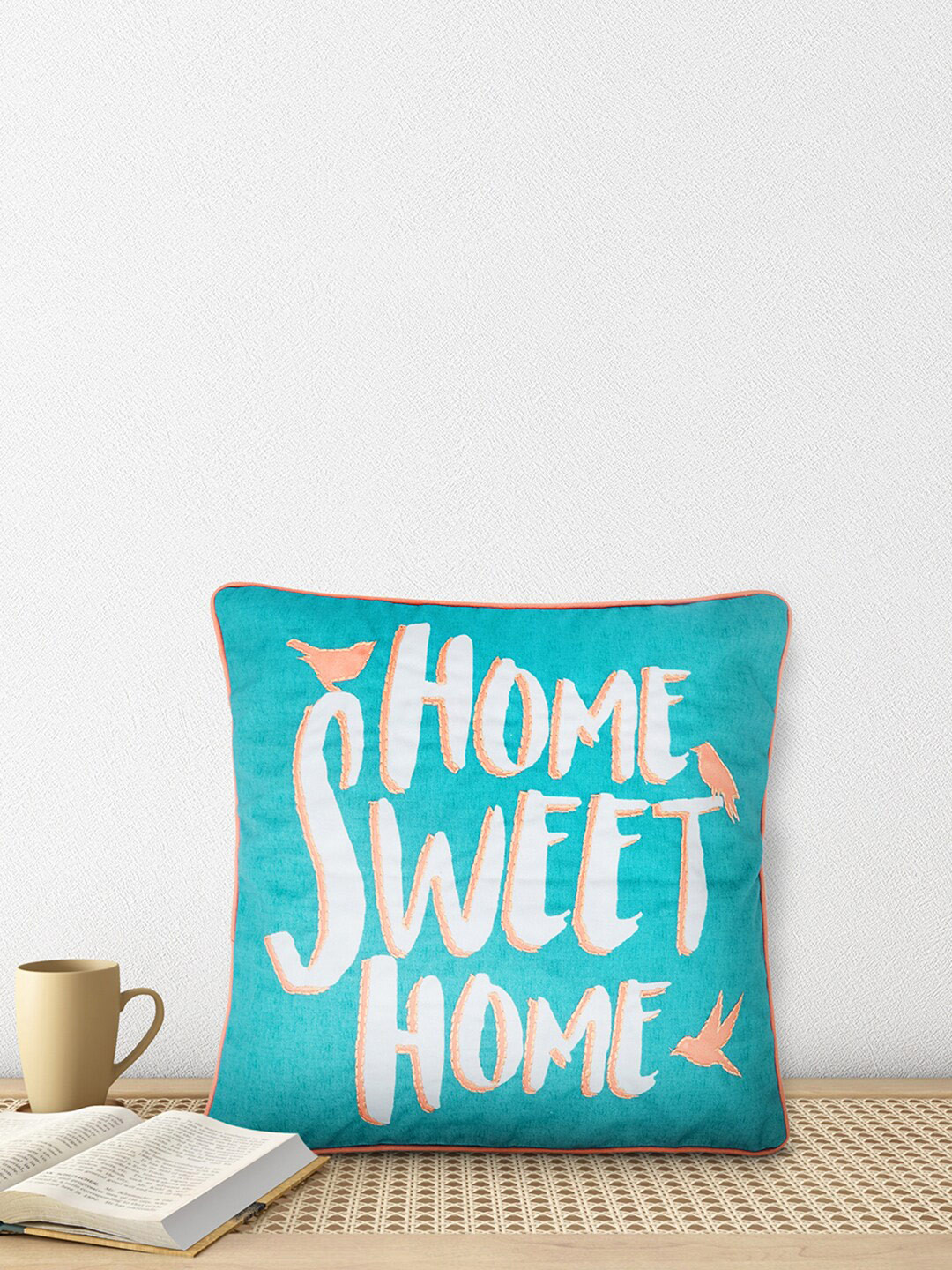 

Living scapes by Pantaloons Blue Printed Square Cushion Cover