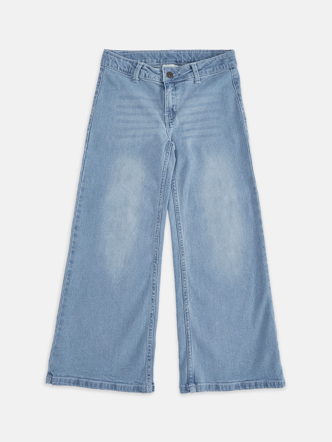 

Pantaloons Junior Girls Blue Light Fade Mid-Rise Flared Jeans
