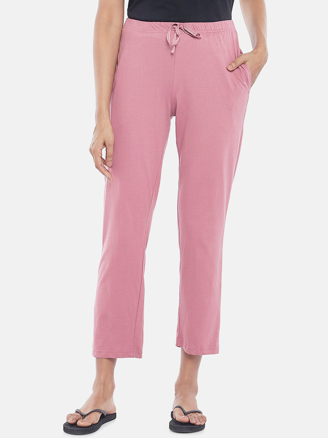 

Dreamz by Pantaloons Women Pink Solid Lounge Pant