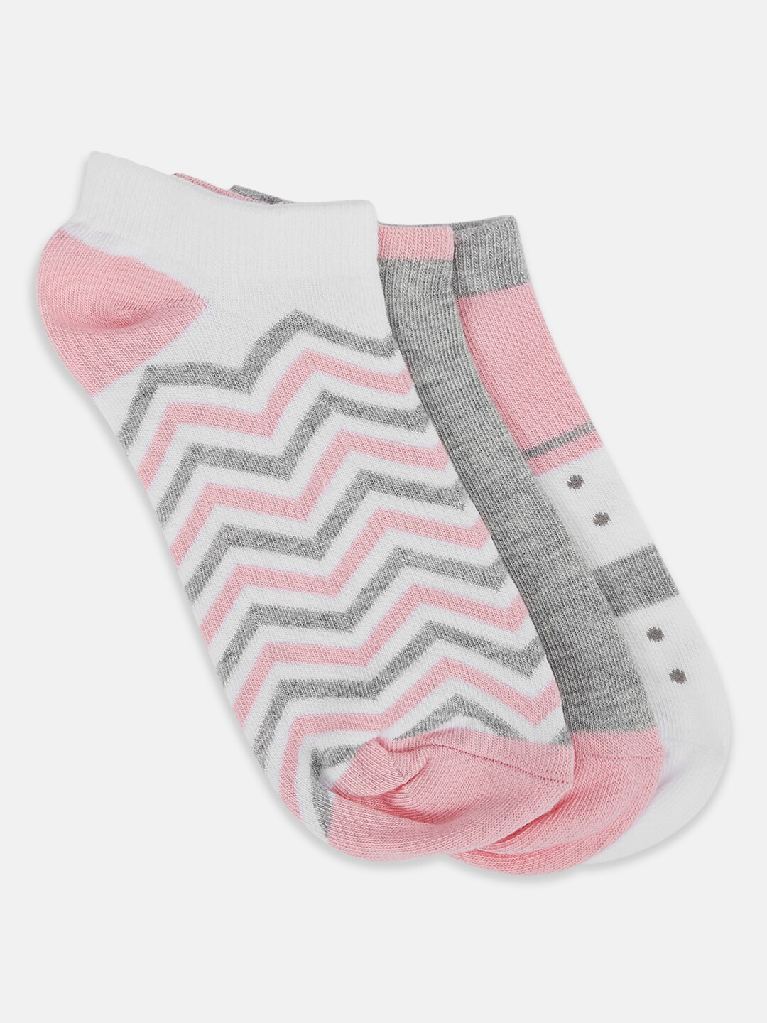 

Honey by Pantaloons Women Pack of 3 Pairs of Ankle Length Socks, Multi