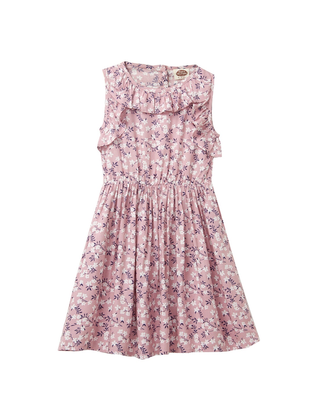 

Cub McPaws Girls Pink Floral Fit & Flare Dress