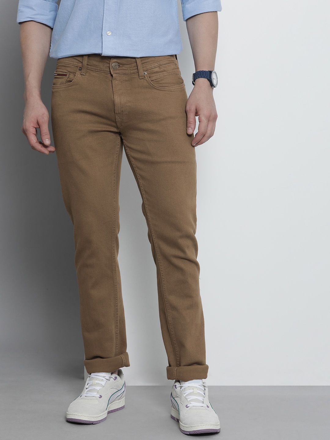

Tommy Hilfiger Men Brown Sage Slim Fit Clean Look Slim Fit Stretchable Jeans