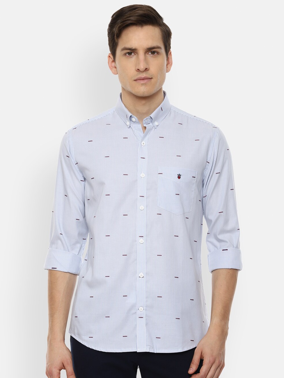 

Louis Philippe Sport Men Blue Slim Fit Printed Cotton Casual Shirt