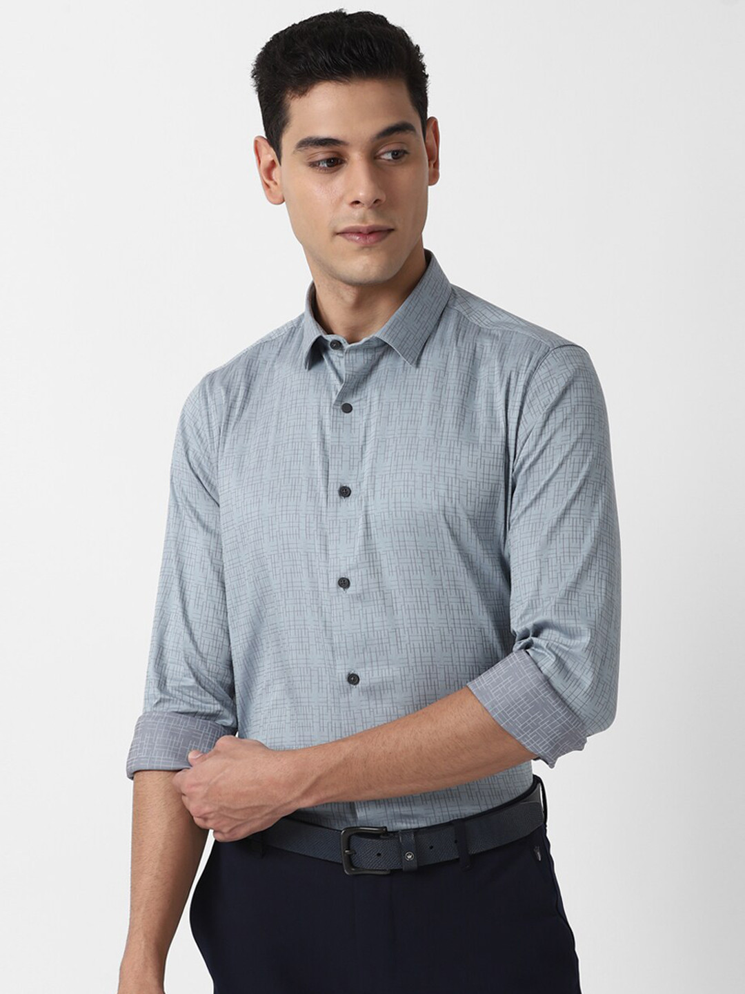 

Louis Philippe Sport Men Grey Slim Fit Printed Casual Shirt