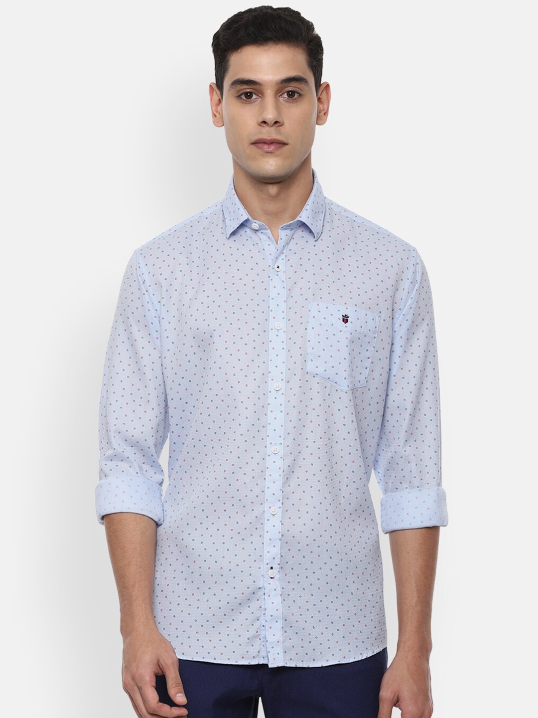 

Louis Philippe Sport Men Blue Slim Fit Printed Cotton Casual Shirt
