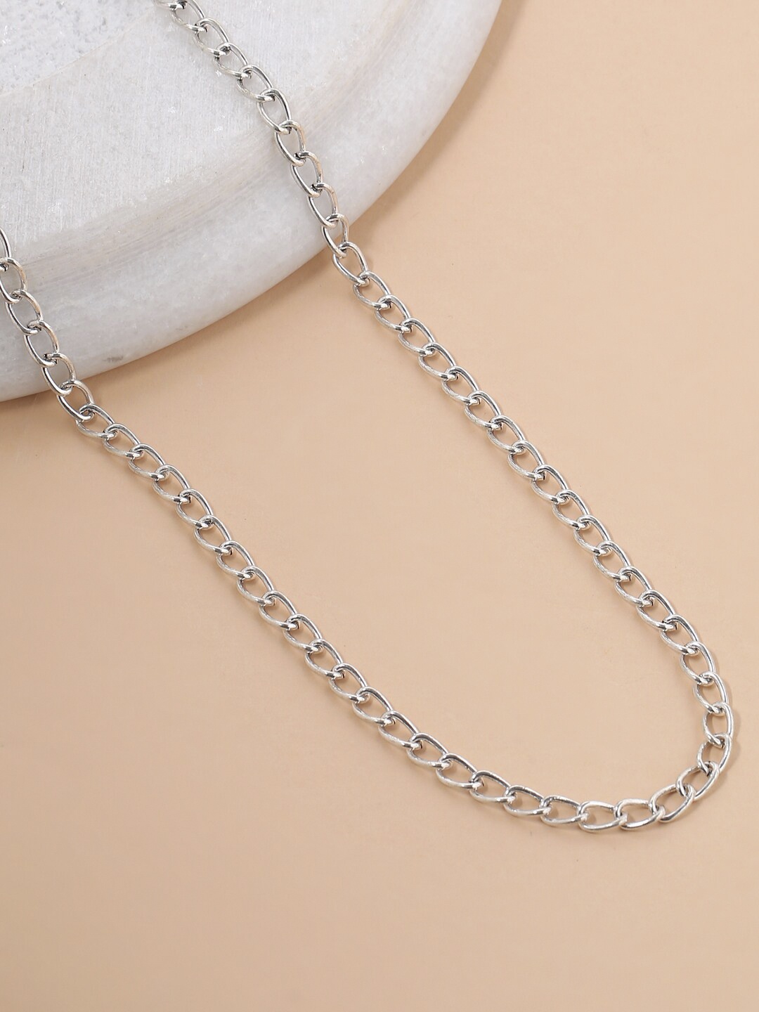 

VIRAASI Women Silver Toned 3-in-1 Convertible Brass Chain