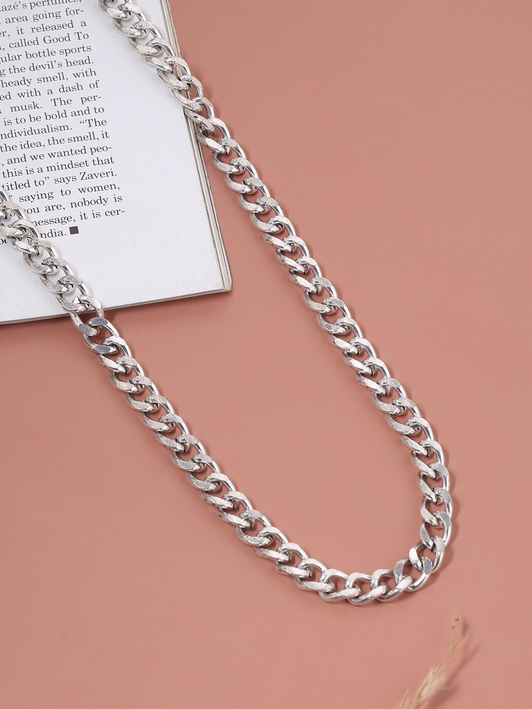 

VIRAASI Women Silver-Toned Convertible Mask Chain