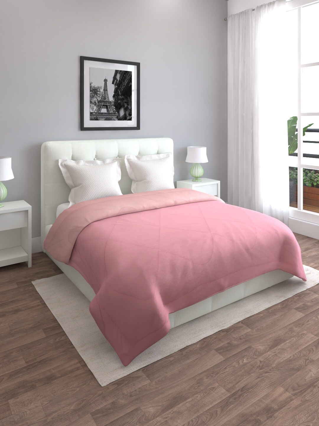 

ROMEE Pink AC Room 210 GSM Double Bed Comforter