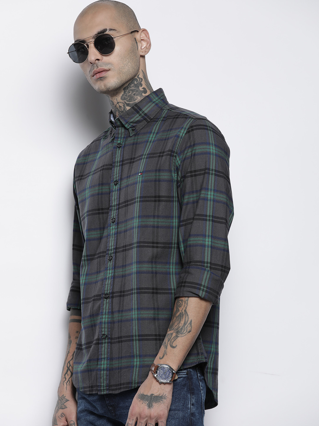 

Tommy Hilfiger Tartan Checked Casual Shirt, Grey