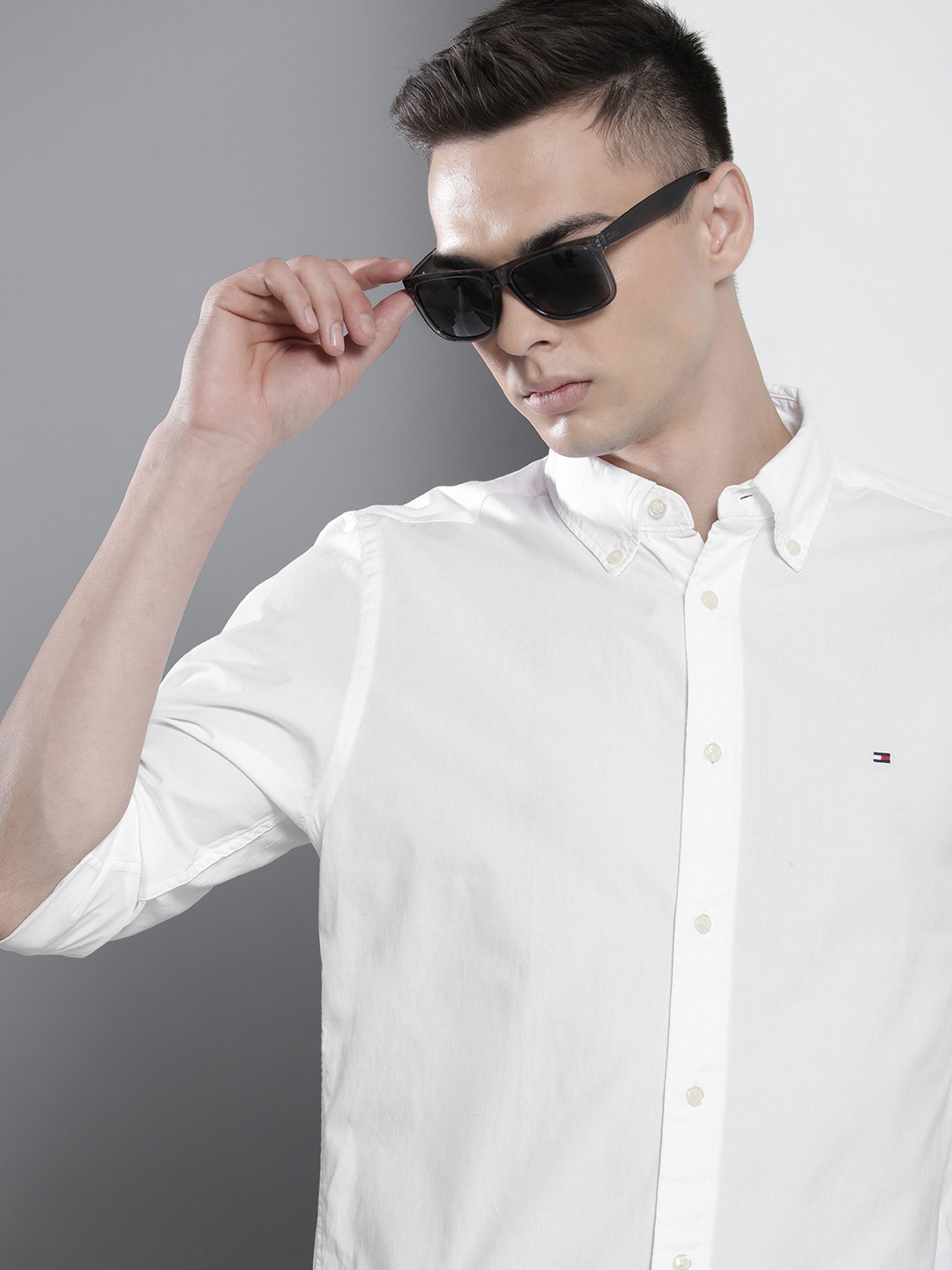 

Tommy Hilfiger Men Organic Cotton Casual Shirt, White