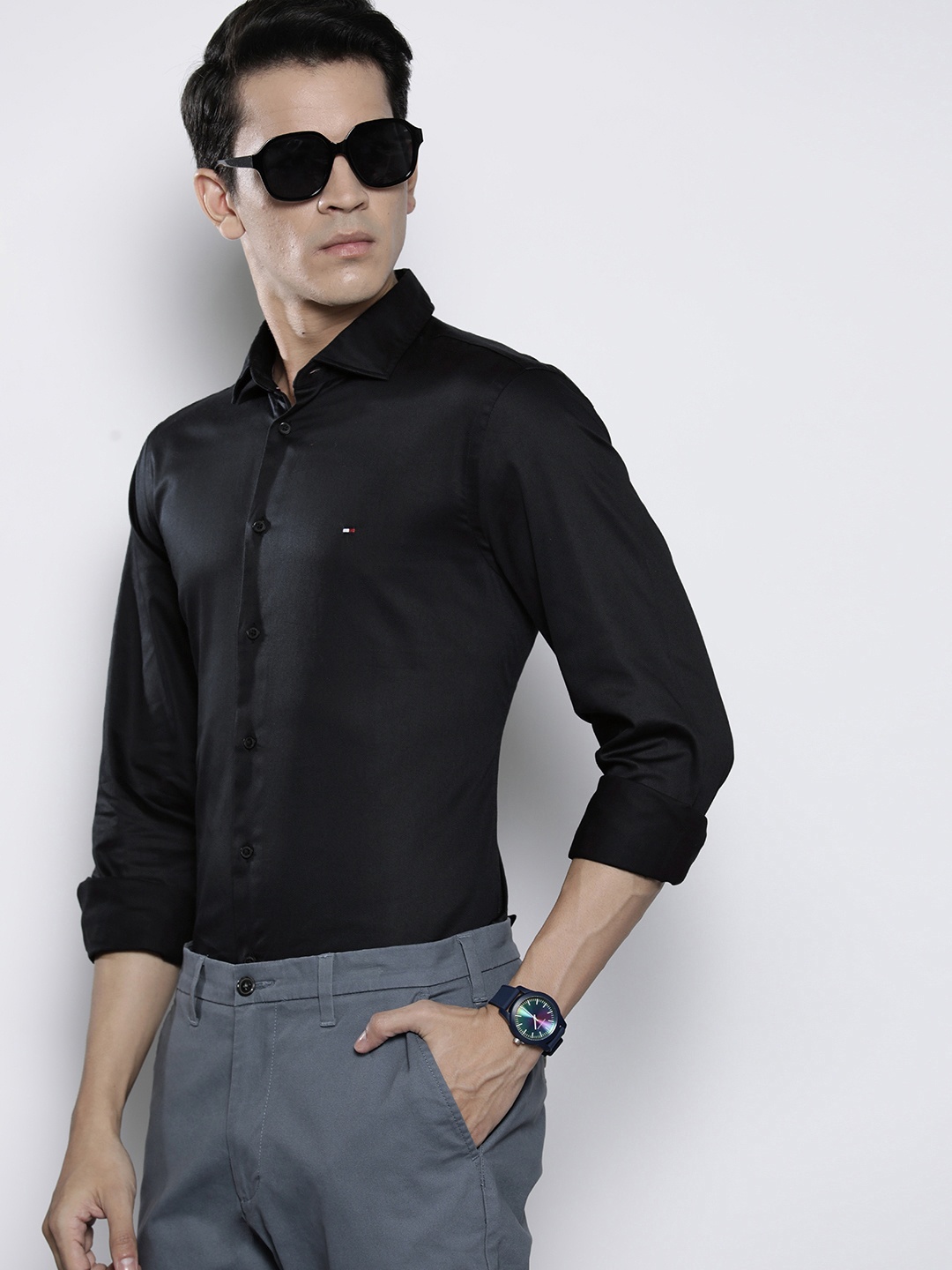 

Tommy Hilfiger Slim Fit Formal Shirt, Black