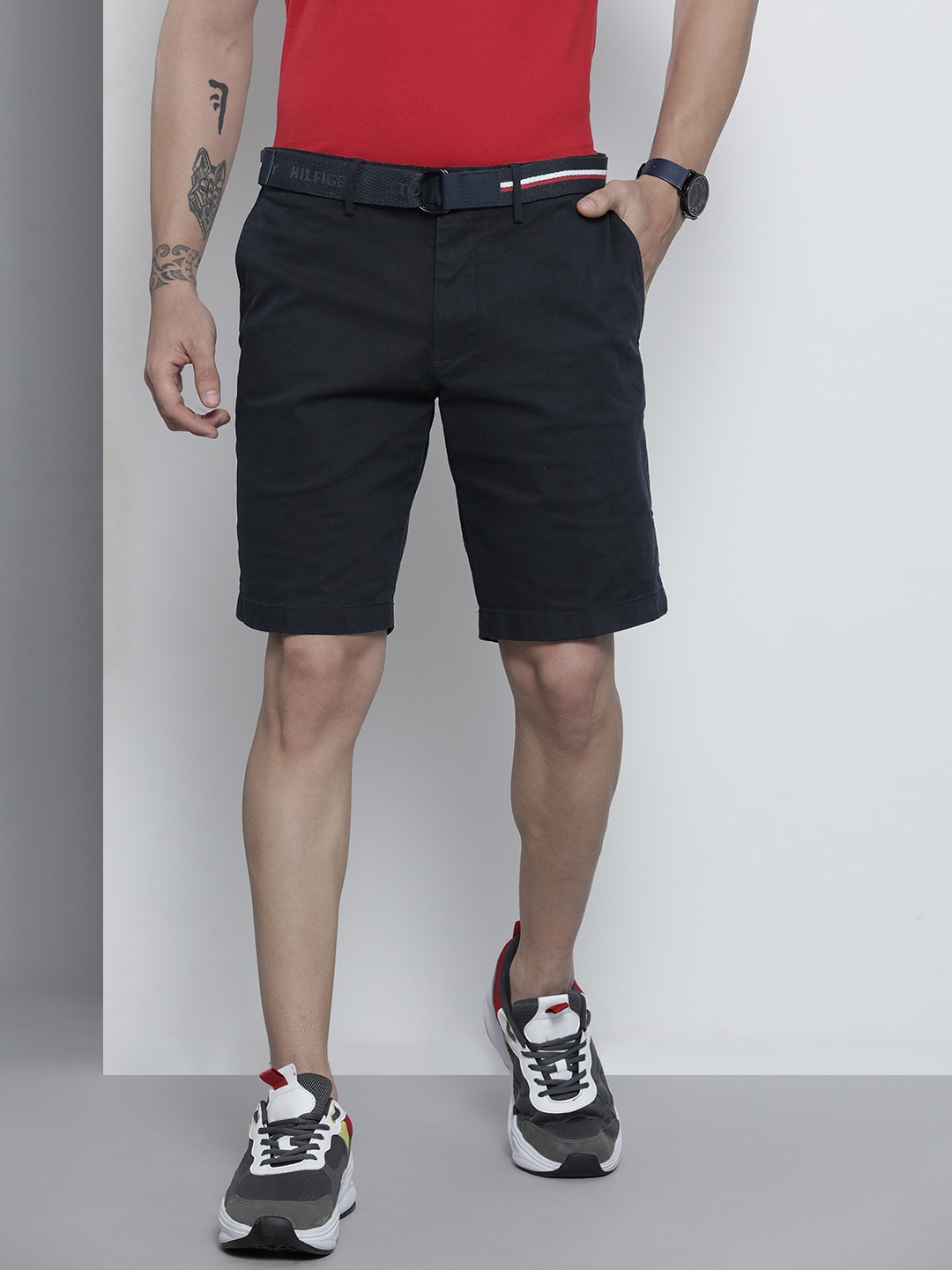 

Tommy Hilfiger Men Navy Blue Chino Shorts
