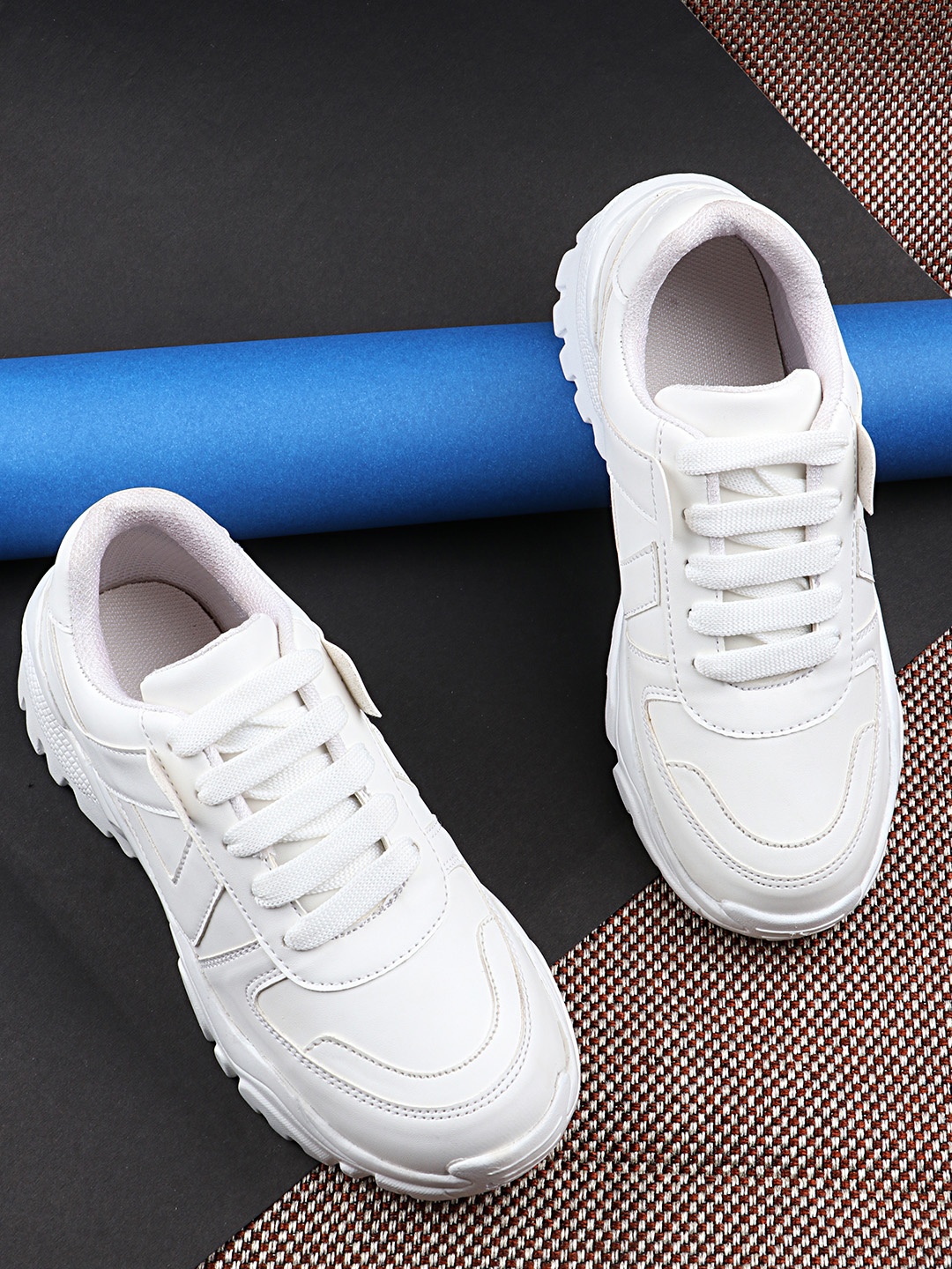 

Shoetopia Women White Walking Non-Marking Shoes