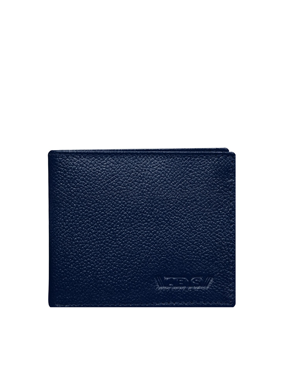 

ABYS Men Blue Solid Leather Two Fold Wallet