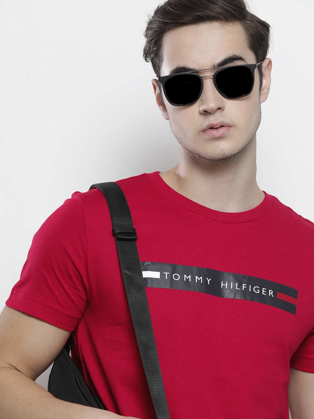

Tommy Hilfiger Men Red Typography Printed T-shirt