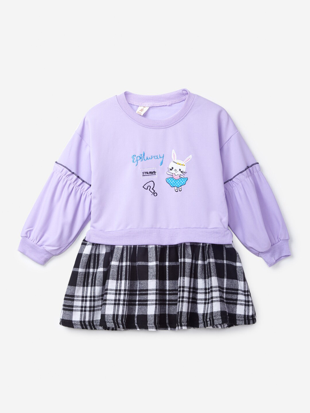 

Hopscotch Girls Purple Checked Sweatshirt