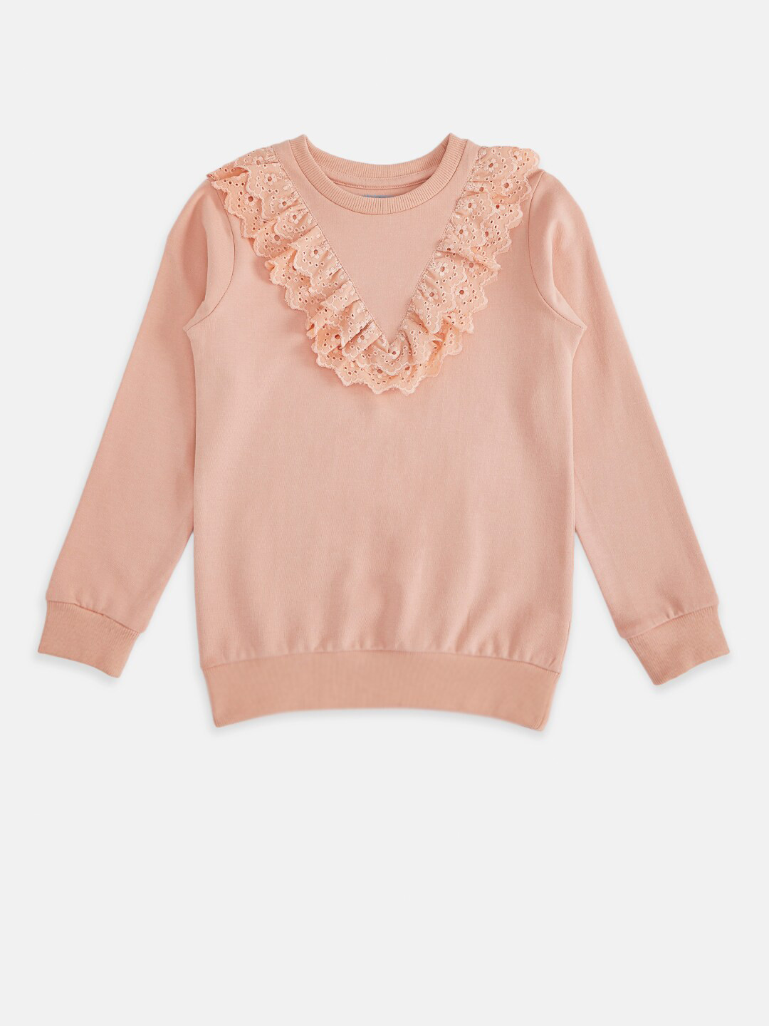 

Pantaloons Junior Girls Pink Sweatshirt