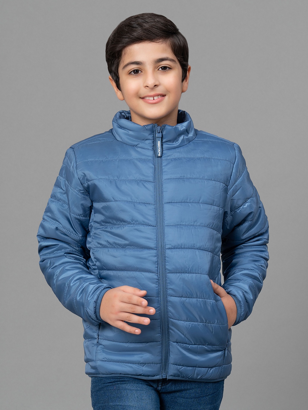 

Red Tape Boys Blue Solid Padded Jacket