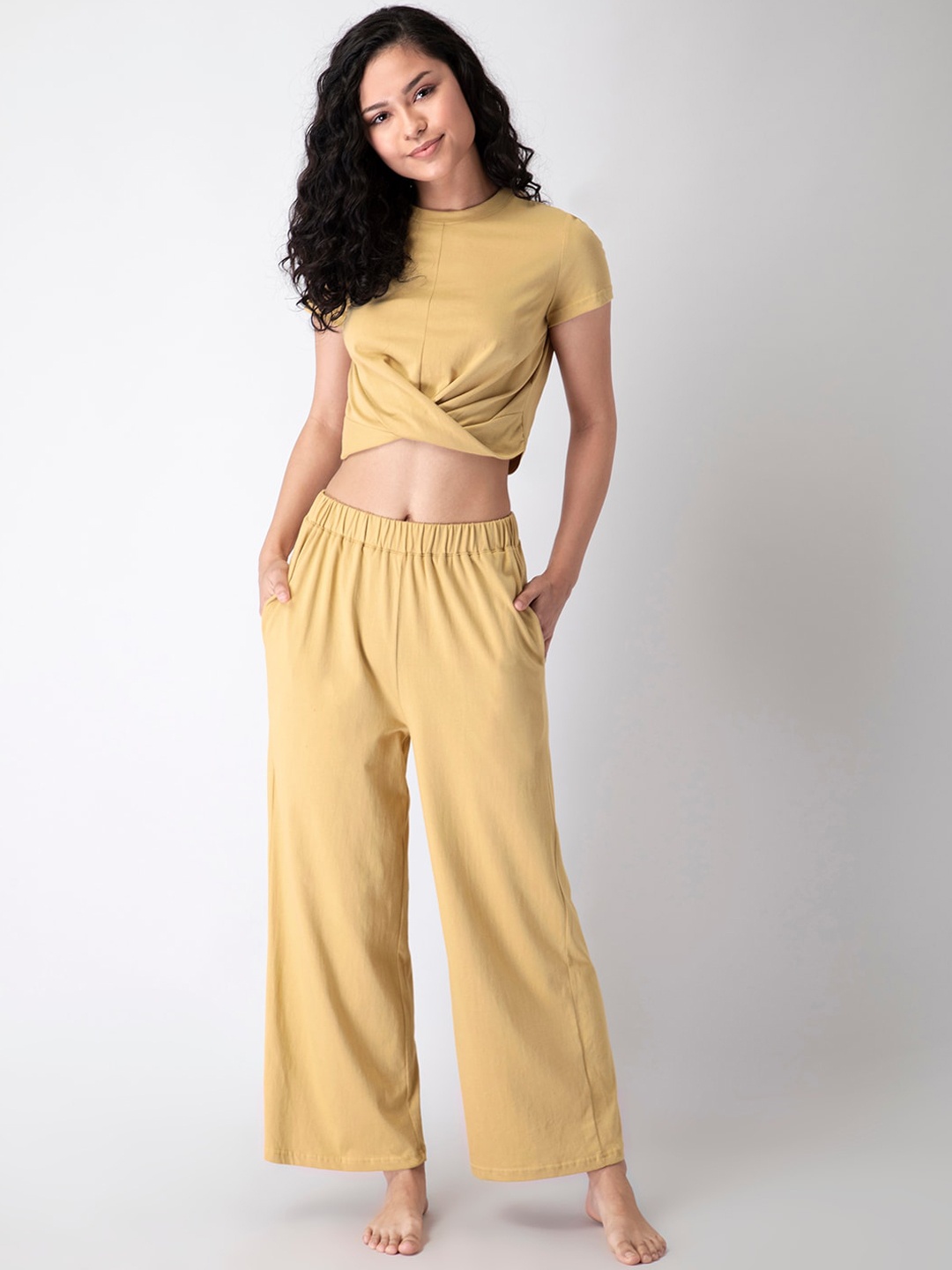 

FabAlley Women Beige Night suit