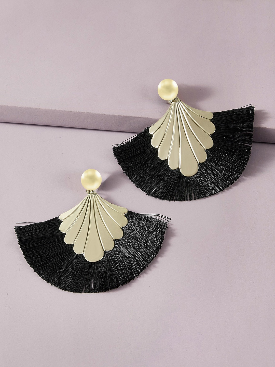 

OOMPH Black & Yellow Contemporary Drop Earrings