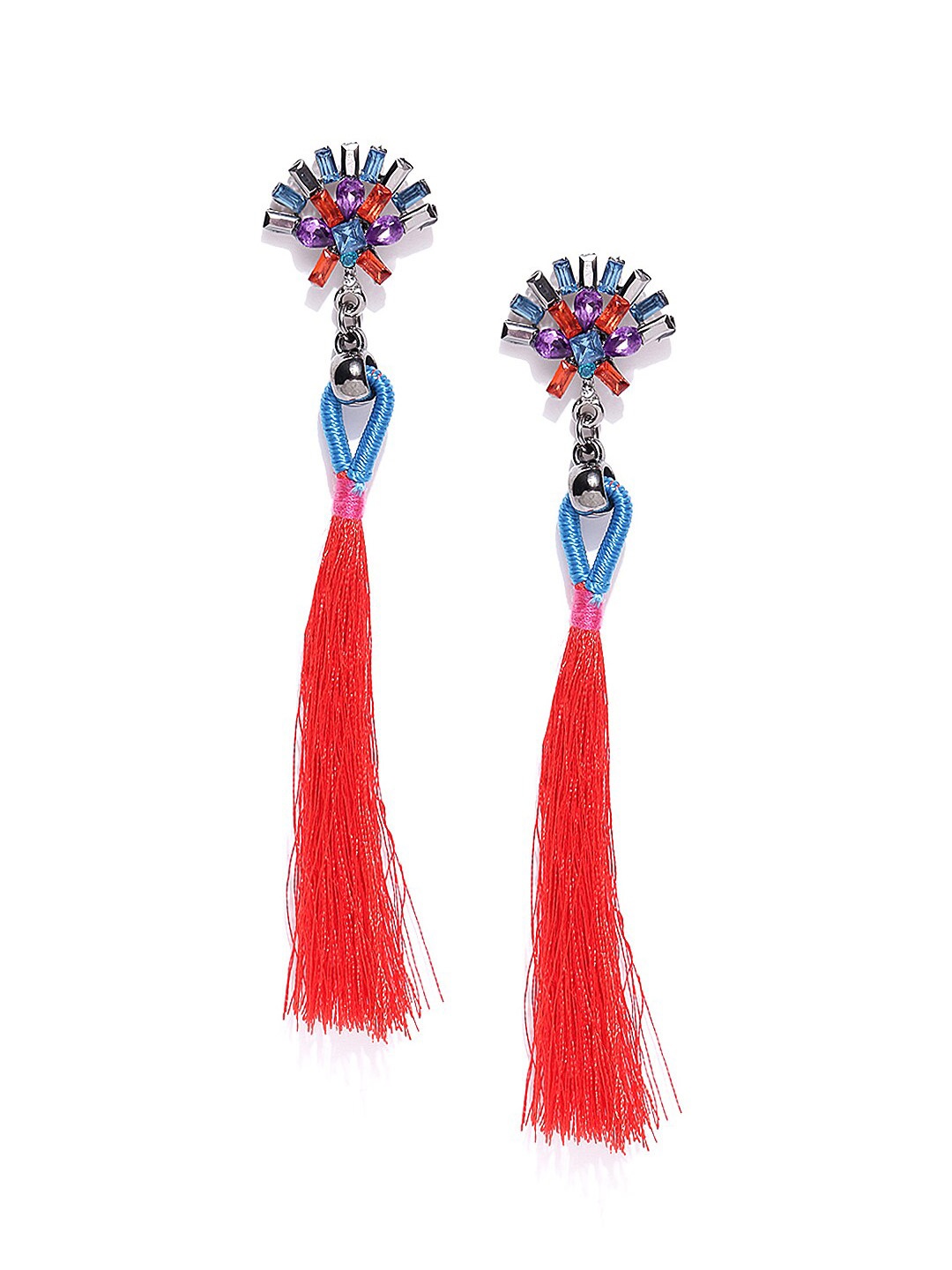 

OOMPH Red Contemporary Drop Earrings