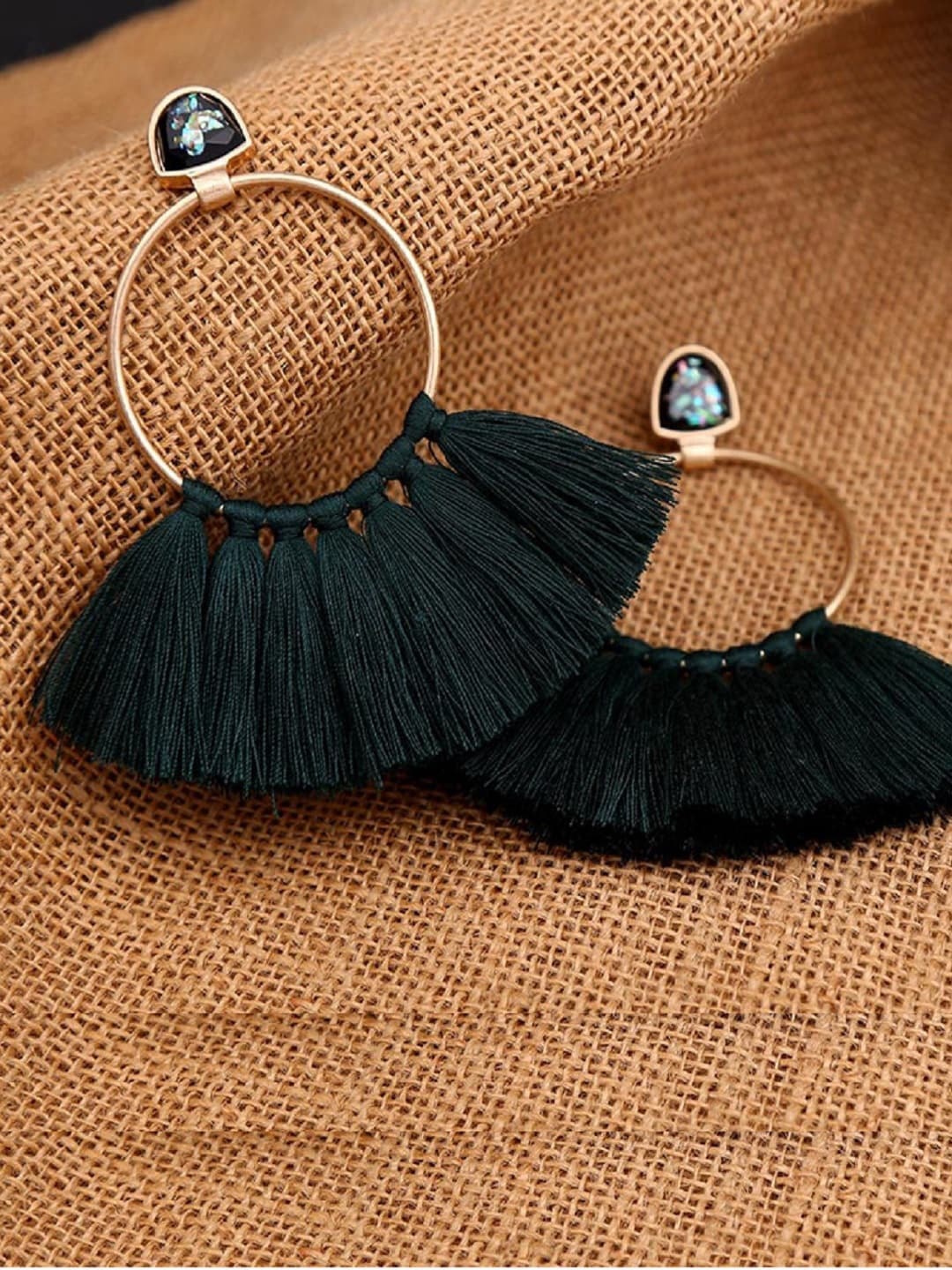 

OOMPH Black Contemporary Drop Earrings