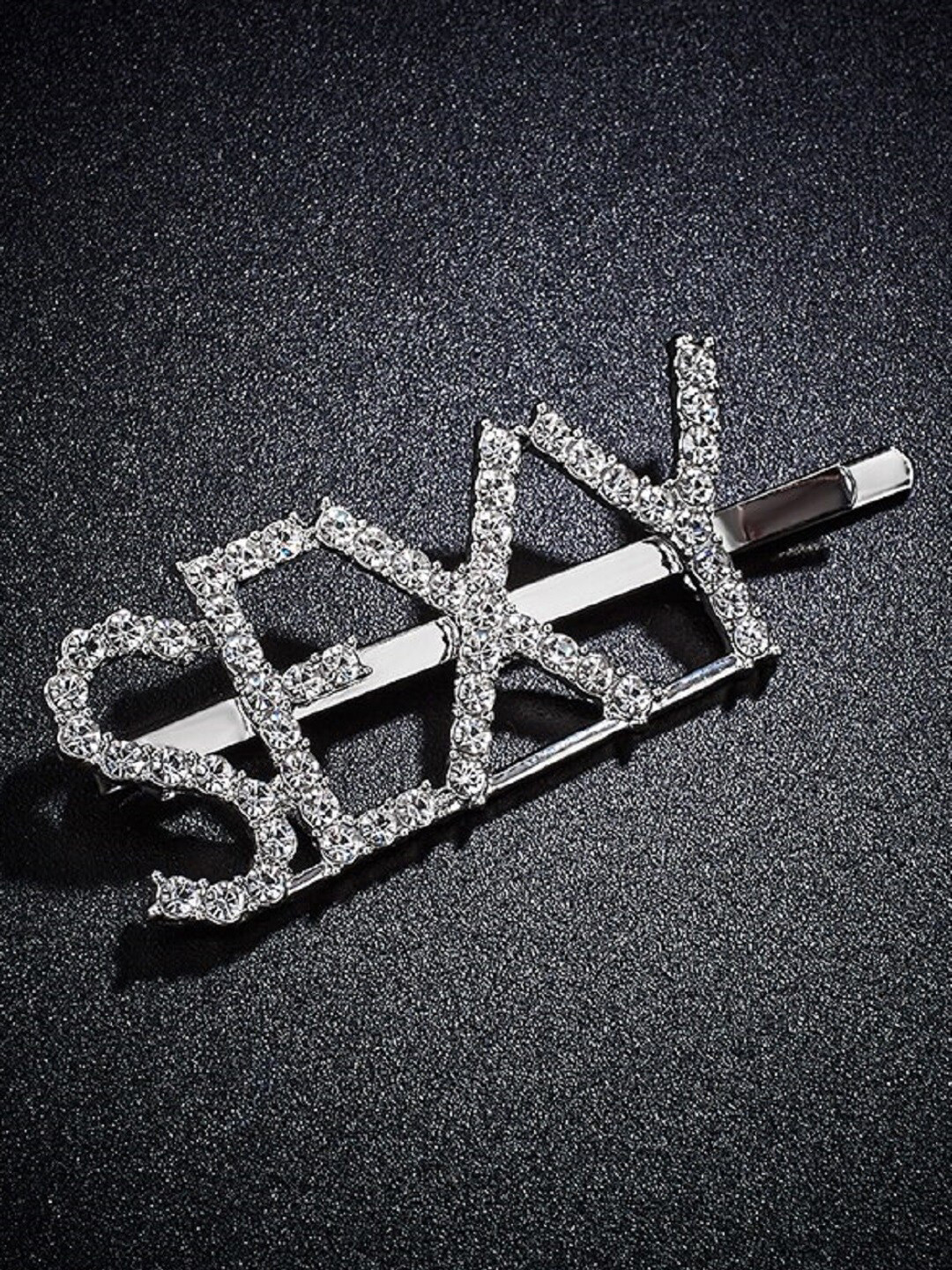 

OOMPH Women Silver-Toned Embellished Bobby Pins