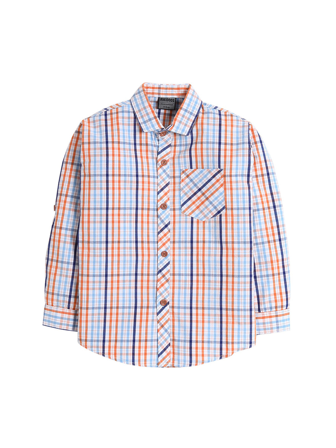 

Hopscotch Boys White Smart Checked Casual Cotton Shirt