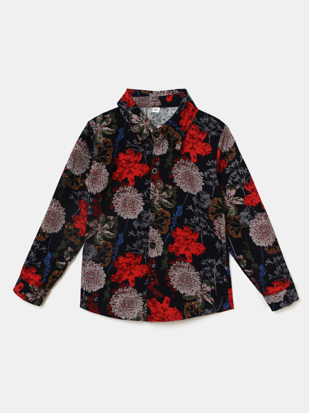 

Hopscotch Boys Navy Blue Smart Floral Printed Casual Shirt